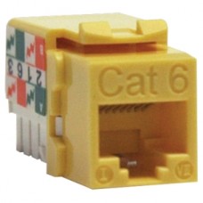 CONECTOR KEYSTONE JACK 110 PUNCHDOWN CAT6/CAT5E  AMARILLO  . grande