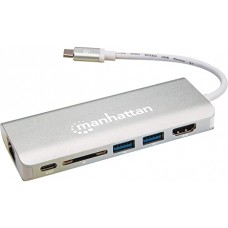 CONVERTIDOR VIDEO USB-C A HDMI/ RJ45/USB/USB-C PD/LECTOR  SD grande