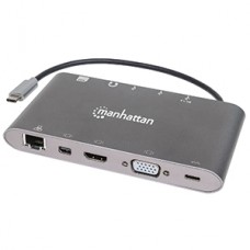 DOCKING 7-1 USB-C A HDMI VGA RJ45 MINI DP 3 USB 3.5MM LECTOR SD grande