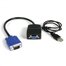 DUPLICADOR SPLITTER DE VIDEO VGA DE 2 PUERTOS COMPACTO CABLE . grande