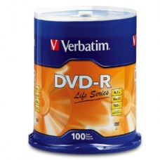 DVD-R 16X 4.7GB 120MIN GRABABLE 100 PZAS CAMPANA AZO VERBATIM grande