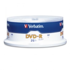 DVD-R 16X 4.7GB 120MIN GRABABLE 25 PZAS CAMPANA AZO VERBATIM grande