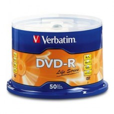 DVD-R 16X 4.7GB 120MIN GRABABLE 50 PZAS CAMPANA AZO VERBATIM grande