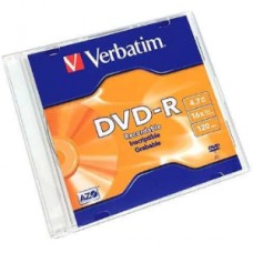 DVD-R 16X 4.7GB 120MIN GRABABLE CASE SLIM INDIVIDUAL VERBATIM grande