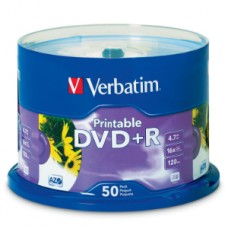 DVD+R 16X 4.7GB 120MIN GRABABLE IMPRIMIBLE 50 PZAS CAMPANA BLANCO grande