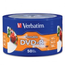 DVD-R 16X 4.7GB 120MIN GRABABLE IMPRIMIBLE HUB 50 PZAS CAMPANA grande