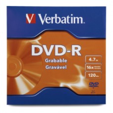 DVD-R 16X 4.7GB 120MIN GRABABLE SOBRE INDIVIDUAL VERBATIM grande