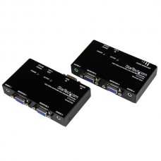 EXTENSOR VIDEO VGA AUDIO MINI JACK POR CABLE CAT5 UTP ETHERNET grande