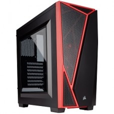 GABINETE CORSAIR CARBIDE SPEC 04 NEGRO Y ROJO MEDIA TORRE grande