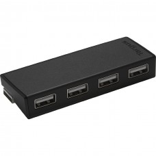 HUB 4 PUERTOS USB 2.0 WINDOWS Y MAC  ALIMENTACION USB  NEGRO grande