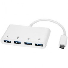 HUB CONCENTRADOR USB 3.0 USB-C A 4 PUERTOS USB A BLANCO grande