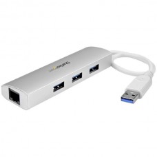 HUB USB 3.0 PORTATIL CON CABLE 3 PUERTOS USB Y RED grande