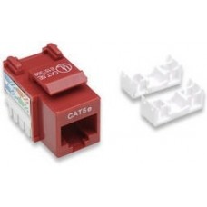 JACK RJ45 CAT5E UTP KEYSTONE DE IMPACTO ROJO grande