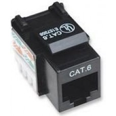 JACK RJ45 CAT6 UTP KEYSTONE DE IMPACTO NEGRO grande