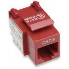 JACK RJ45 CAT6 UTP KEYSTONE DE IMPACTO ROJO grande