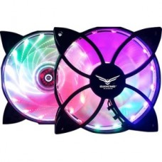 KIT DE VENTILADORES 120X120X25 CONTROL DE RGB 12 COLORES+TIRA LED grande