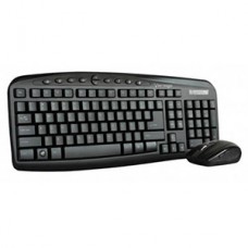 KIT TECLADO Y MOUSE VORAGO KM- 303 INALAMBRICO MULTIMEDIA NEGRO grande