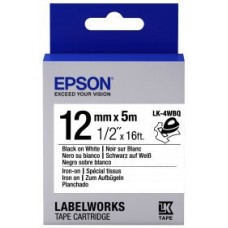 LABEL WORKS IRON ON TAPE BLACK WHITE 12MM grande