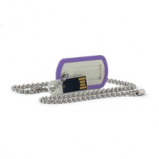 MEMORIA USB 2.0 16GB RESISTENTE AL AGUA DOG TAG VIOLETA VERBATIM grande