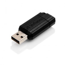 MEMORIA USB 2.0 16GB RETRACTIL PINSTRIPE NEGRO VERBATIM grande