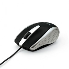 MOUSE OPTICO ALAMBRICO USB BRAVO PARA WIN/MAC PLATA/NEGRO grande