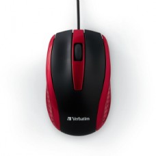 MOUSE OPTICO ALAMBRICO USB BRAVO PARA WIN/MAC ROJO/NEGRO grande