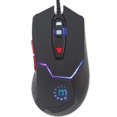 MOUSE OPTICO GAMING USB 6 BOTONES NEGRO C/LUZ grande