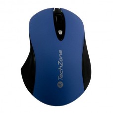 MOUSE OPTICO INALAMBRICO 2.4GHZ TECHZONE ERGONOMICO COLOR AZUL grande