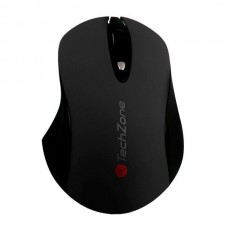 MOUSE OPTICO INALAMBRICO 2.4GHZ TECHZONE ERGONOMICO COLOR NEGRO grande