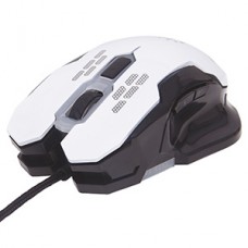 MOUSE RATON GAMING OPTICO USB 6 BOTONES 2400 DPI AJUSTABLE BLANCO grande