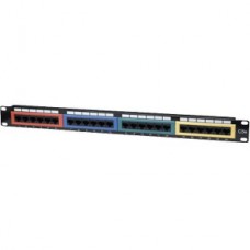 PANEL DE PARCHEO CAT5E UTP 24 PTOS RJ45 ID COLORES 1U 19 grande