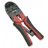 PINZA CRIMPEADORA PARA PLUGS RJ11/RJ12/RJ45 CON TRINQUETE