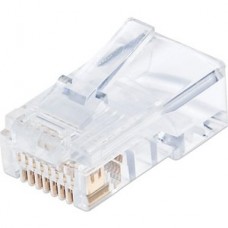 PLUG MODULAR RJ45 UTP CAT5E MUL TIFILAR 100PZS CHAPA ORO grande