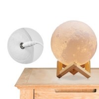 REDLEMON LAMPARA DE LUNA 3D REPLICA EXACTA RECARGABLE18CM