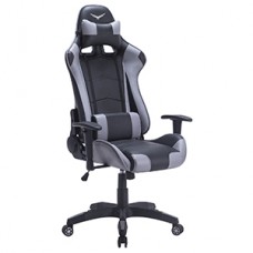 SILLA GAMER SOLDIER NACEB NEGRO GRIS CON SOPORTE LUMBAR-CERVICAL grande