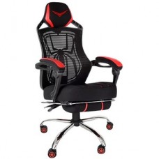 SILLA GAMER SPIDER NACEB NEGRO ROJO CON REPOSA PIERNAS grande