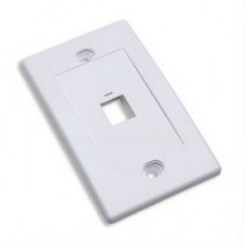 TAPA DE PARED FACEPLATE PLACA 1 PUERTO BLANCO grande