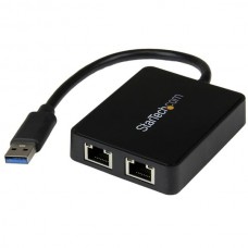 TARJETA ETHERNET 2 PUERTOS RJ45 EXTERNA USB 3.0 CON 1X USB A grande