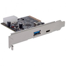 TARJETA PCI EXPRESS 2 PUERTOS USB 3.1 USB-C BRACKET LARGO Y CORTO grande